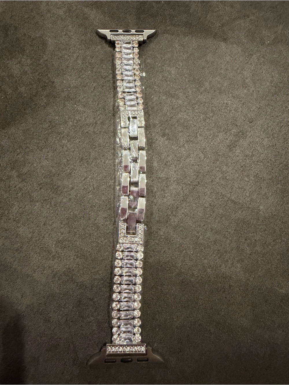Rhinestone Crystal Apple Watch Band - Silver Sparkle38-49mm
